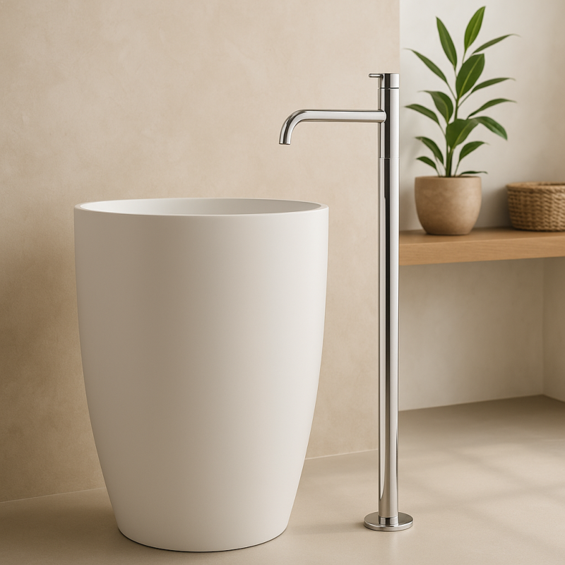 Waterevolution Flow fristående tvättställsblandare krom T11301